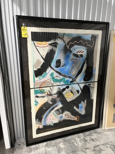 FRAMED & MATTED PICTURE - ABSTRACT - SIGNED MARVIN MARKMAN - 50''x68''
