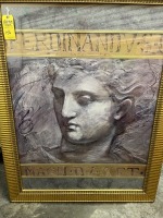 FRAMED ARTWORK - FERDINAND VSI - BY RICHARD FRANKLIN - ROMAN STYLE PROFILE - 43''x55''