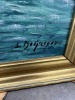 FRAMED OIL PAINTING - COASTAL HARBOR SCENE - SIGNED L DeGREGORIO - 44''x63'' - 2
