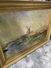 OIL PAINTING - REPRODUCTION - ''THE TULIP FIELD OF HOLLAND'' - CLAUDE MONET - WINDMILL - NUMBERED 214/980 - 33''x44''