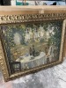 ORNATE GOLD FRAMED ARTWORK - ENHANCED REPRODUCTION - ''TABLE IN THE SUN GERBERO'' - HENRY LESIDANER - NUMBERED 338/980 - 32''x37''