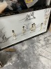 LACQUER FRAME ASIAN WALL ART WITH MOTHER OF PEARL INLAY - 24''x46''