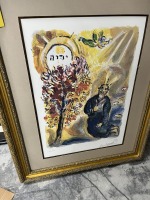 ARTWORK / LITHO - ''MOSES & THE BURNING BUSH'' - SIGNED MARC CHAGALL (PENCIL / BOTTOM LEFT) - 1966 - NUMBERED 72/500 - 36''x28''