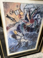 ARTWORK / LITHOGRAPH - REPRODUCTION - ''THE CREATION OF MAN'' - MARC CHAGALL - 1956-1958 - LIMITED EDITION - NUMBERED 113/500 - 45''x33''