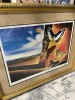 GOLD FRAME PRINT - ''LANDSCAPE WITH BUTTERFLIES'' - SIGNATURE STAMP SALVADOR DALI - 1956 - LIMITED EDITION - NUMBERED 111/500 - 33''x41''