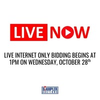 LIVE INTERNET ONLY BIDDING BEGINS AT 1PM ON WEDNESDAY, OCTOBER 28th