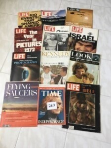 ASSORTED MAGAZINES - HISTORICAL, ORIGINAL LANDMARK LIFE, LOOK, TIME, ETC (SEVERAL 50-60 YEARS OLD)