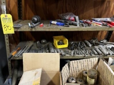 MILLS, DRILL BITS, ETC (SHELF WITH CONTENTS)