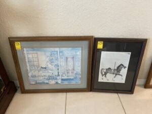 FRAMED PICTURES - CAROUSEL HORSES