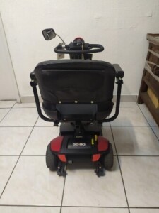 PRIDE GO GO S44E 4-WHEEL SCOOTER WITH BASKET - RED (NO CHARGER / NO BATTERIES)