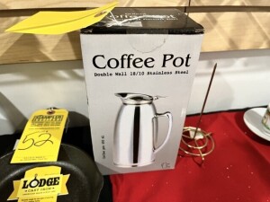 DOUBLE WALL STAINLESS STEEL COFFEE POT