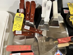 ASSORTED GRILL FLIPPERS & SCRAPERS