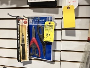 ASSORTED KNIVES & KITCHEN SCISSORS (NEW IN BOX)