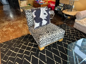 SIDE CHAIR WITH ZEBRA PATTERN